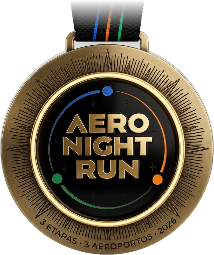Medalha do circuito Aero Night Run 2026